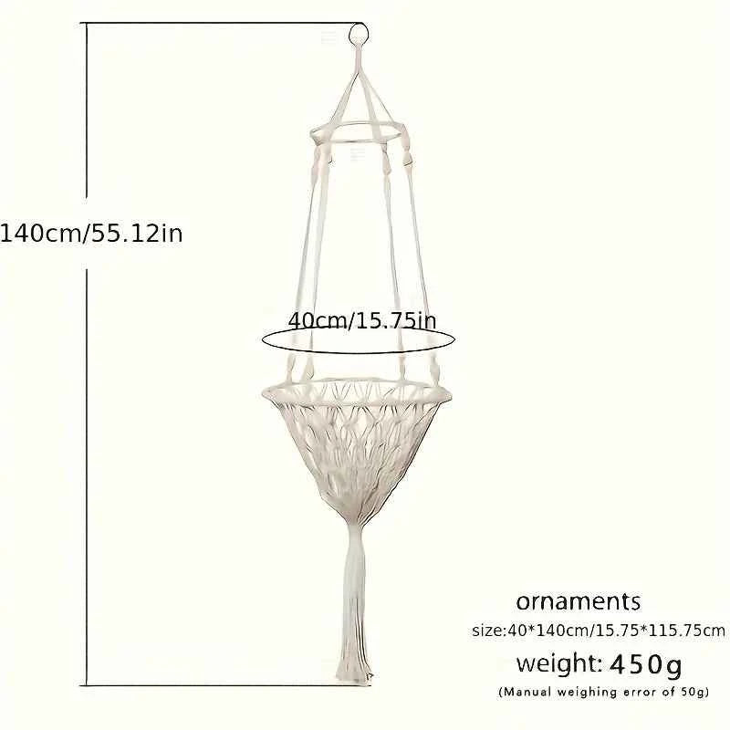 Extra Large Handwoven Cotton Rope Cat Hammock – Durable Heavy-Duty Hanging Bed for Up to 2 Cats, 40cm/15.75in, Fast 24-Hour Shipping.