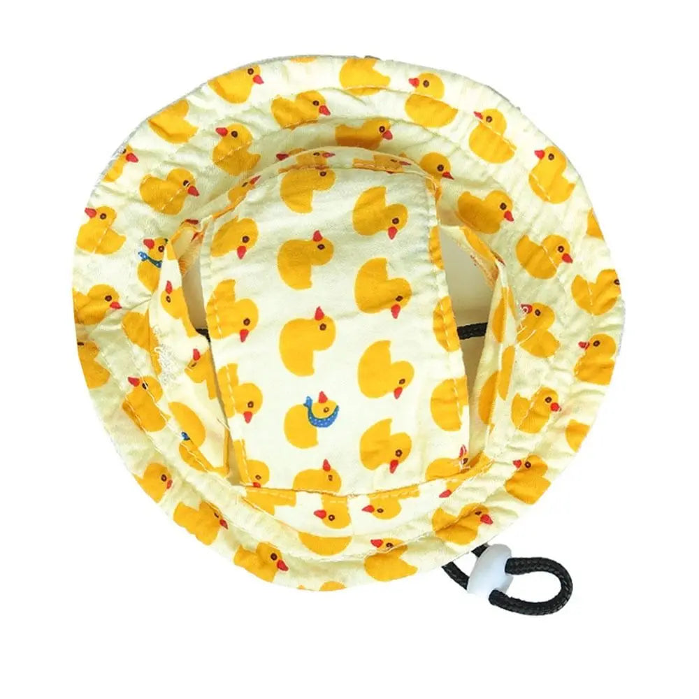 Adjustable Pet Sun Hat – Breathable Outdoor Fisherman Hat for Cats & Dogs, Lightweight Sunshade Cap for Travel.