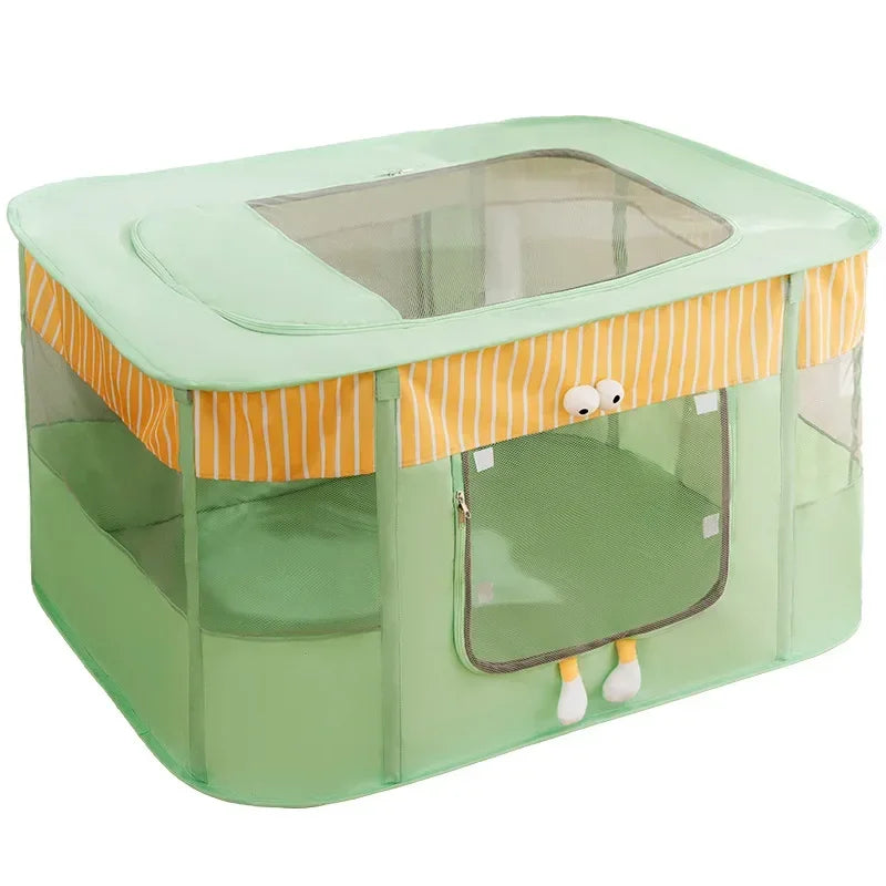 Cute Cat Maternity Tent Bed – Cozy Big-Eyed Cat Delivery Room & Kennel for Spring, Summer & Winter, Comfortable Nesting Bed for Pregnant Cats.