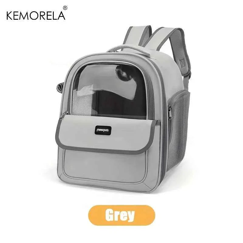 Large Capacity Pet Carrier Backpack – Breathable Mesh Foldable Travel Bag for Dogs & Cats, Ideal for Hiking, Camping & Outdoor Adventures.