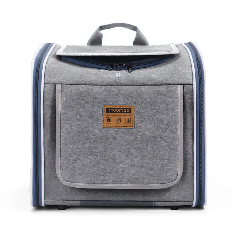 Bicycle Pet Carrier Backpack – Portable Outdoor Bag for Cats & Small Dogs, Suitable for Bicycles & Motorcycles Travel.
