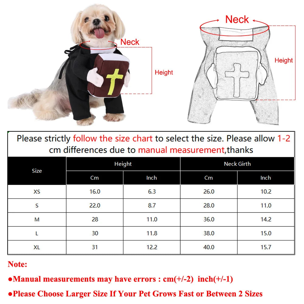 Halloween Pet Cosplay Costume – Funny Jesus Dress-Up Party Outfit for Small & Medium Dogs, Cats, Yorkies & Chihuahuas.