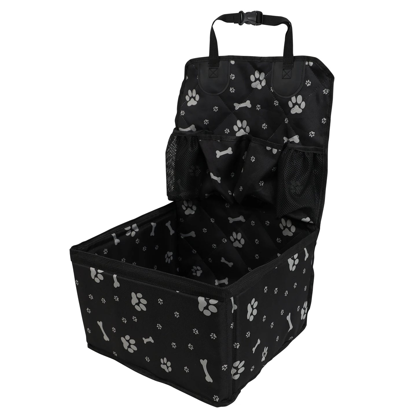 Pet Dog Car Seat with Storage Pockets – Universal Non-Slip Travel Seat Cover & Safety Carrier for Small and Medium Dogs.