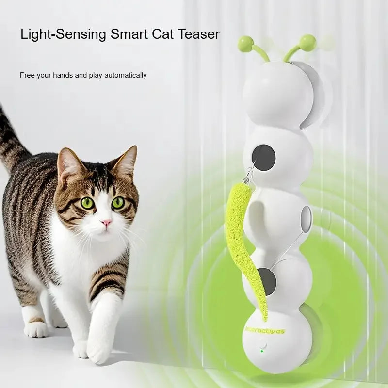 Automatic Sensor Cat Toy – USB Rechargeable Interactive Toy for All Cat Breeds, Helps Relieve Boredom & Encourage Exercise.