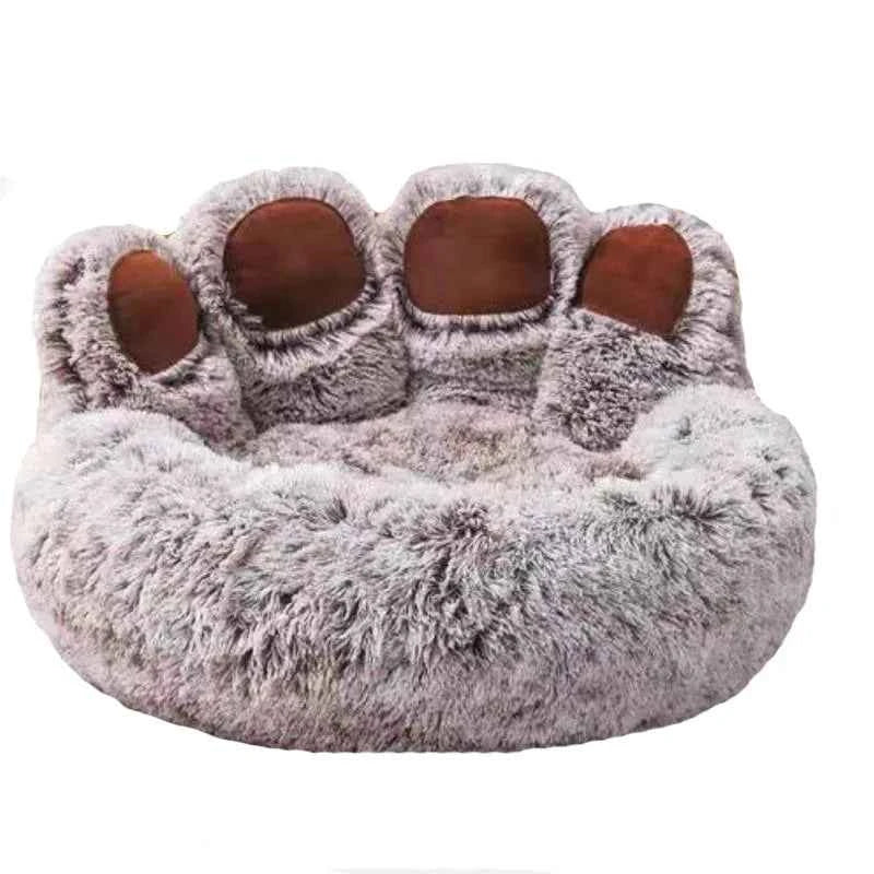 Fluffy Winter Dog Bed – Warm Plush Sofa-Style Pet Bed with Blanket, Suitable for Small to Large Dogs, Cozy Kennel Mat & Basket Design.