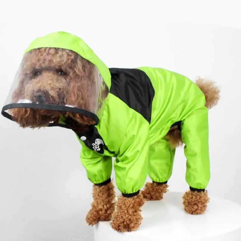 Waterproof Dog Raincoat Jumpsuit – Water-Resistant Pet Jacket with Hood for Small & Large Dogs, Outdoor Rain Protection Coat.