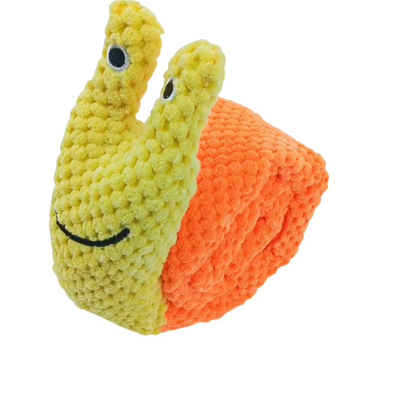 Dog Puzzle Feeder Toy – Interactive Plush Squeaky Snail Toy for Puppies & Dogs, Durable Foldable Pet Training & Treat Toy.