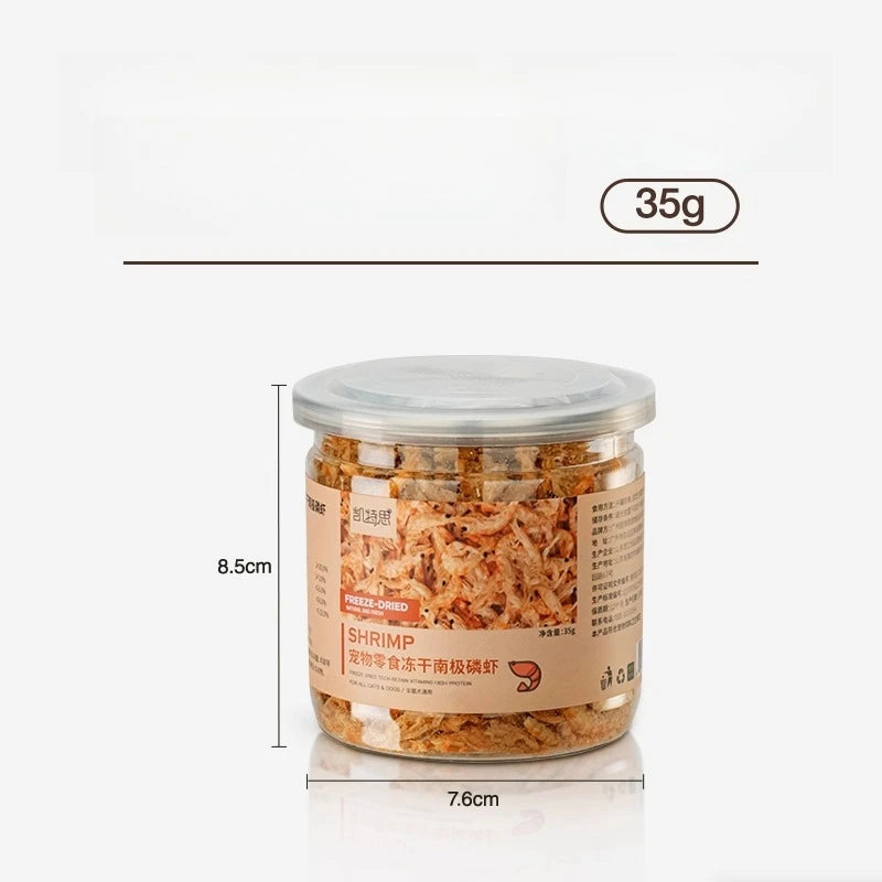 Premium Freeze-Dried Krill Cat Treats, Healthy & Nutritious Snacks for Dental Health and Daily Rewards.