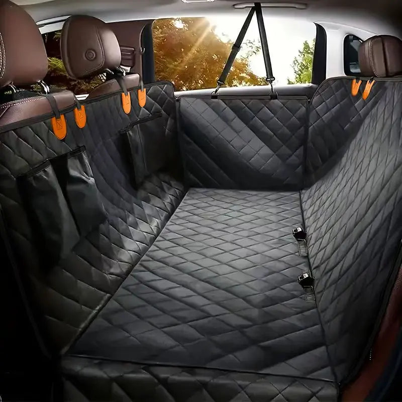 Waterproof Dog Car Seat Cover – Scratch-Proof Non-Slip Hammock for Back Seat, Durable Soft Pet Protection for Cars & Trucks.