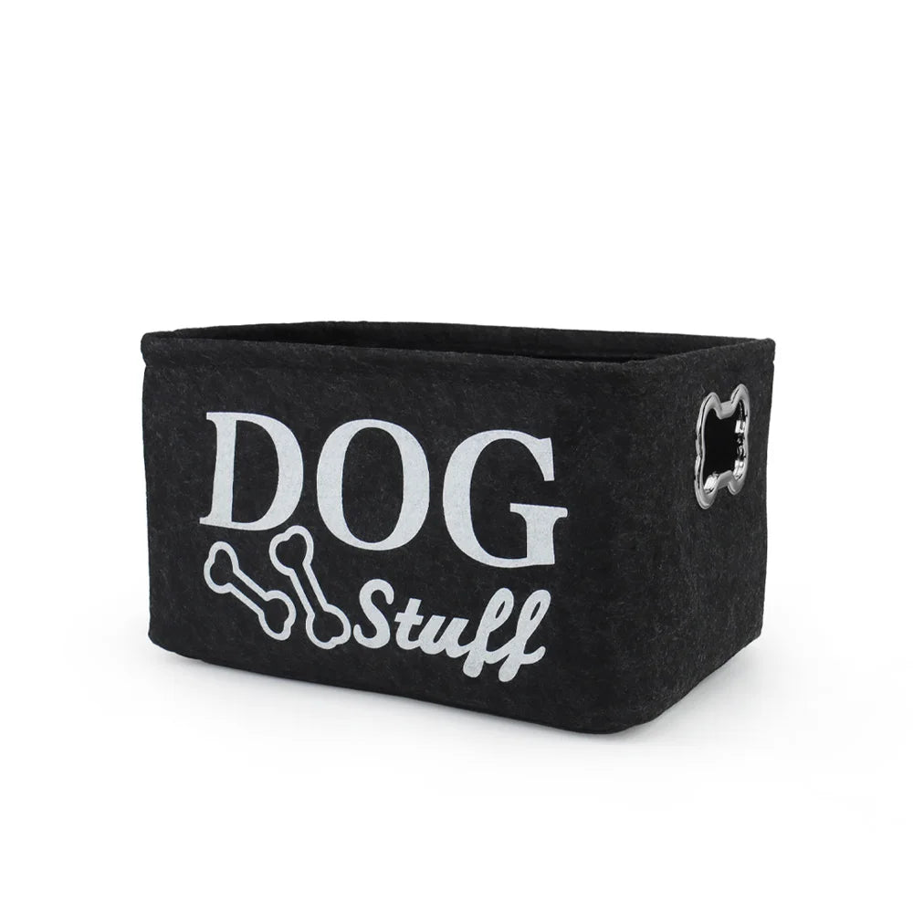 Dog Toy and Accessory Storage Basket for Clothes, Toys, and Pet Essentials.