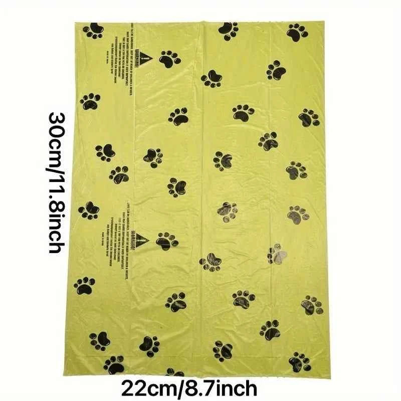 Dog Poop Bags – Non-Stick Pet Waste Bags for Dogs & Cats, Outdoor Clean-Up Refill Bags, 15 Bags per Roll.