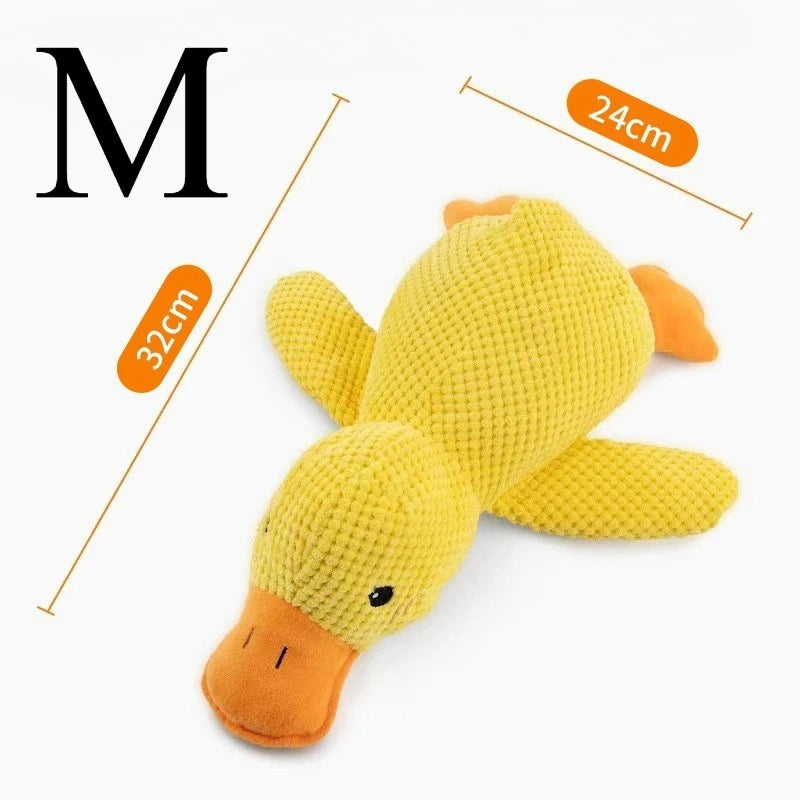 Duck Plush Dog Toy – Durable Chew-Resistant Squeaky Toy for Small & Large Dogs, Soft Companion for Teeth Grinding & Playtime.