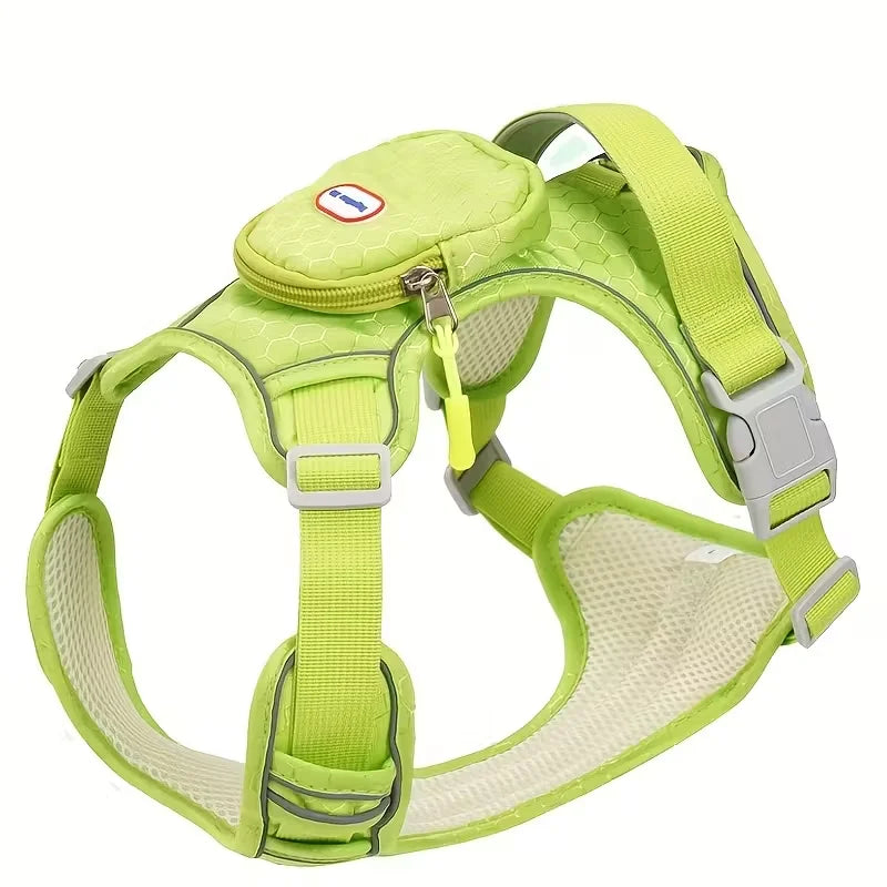 Dog Harness with Backpack Attachment - Breathable Comfort Fit, No-Pull Design, Reinforced Chest D-Ring & Reflective Safety