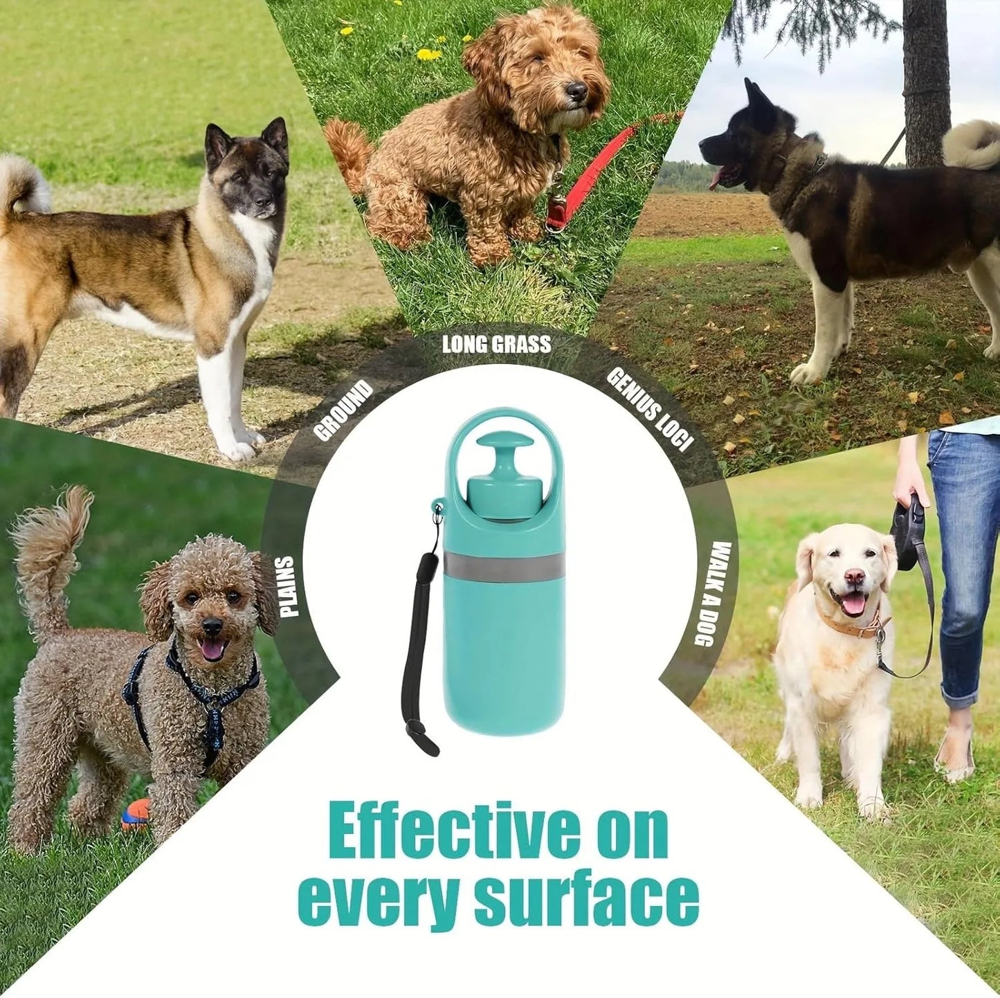 Portable Dog Pooper Scooper – No-Touch Claw Pickup Tool with Waste Bag Holder, Easy One-Hand Outdoor Pet Cleanup Accessory.