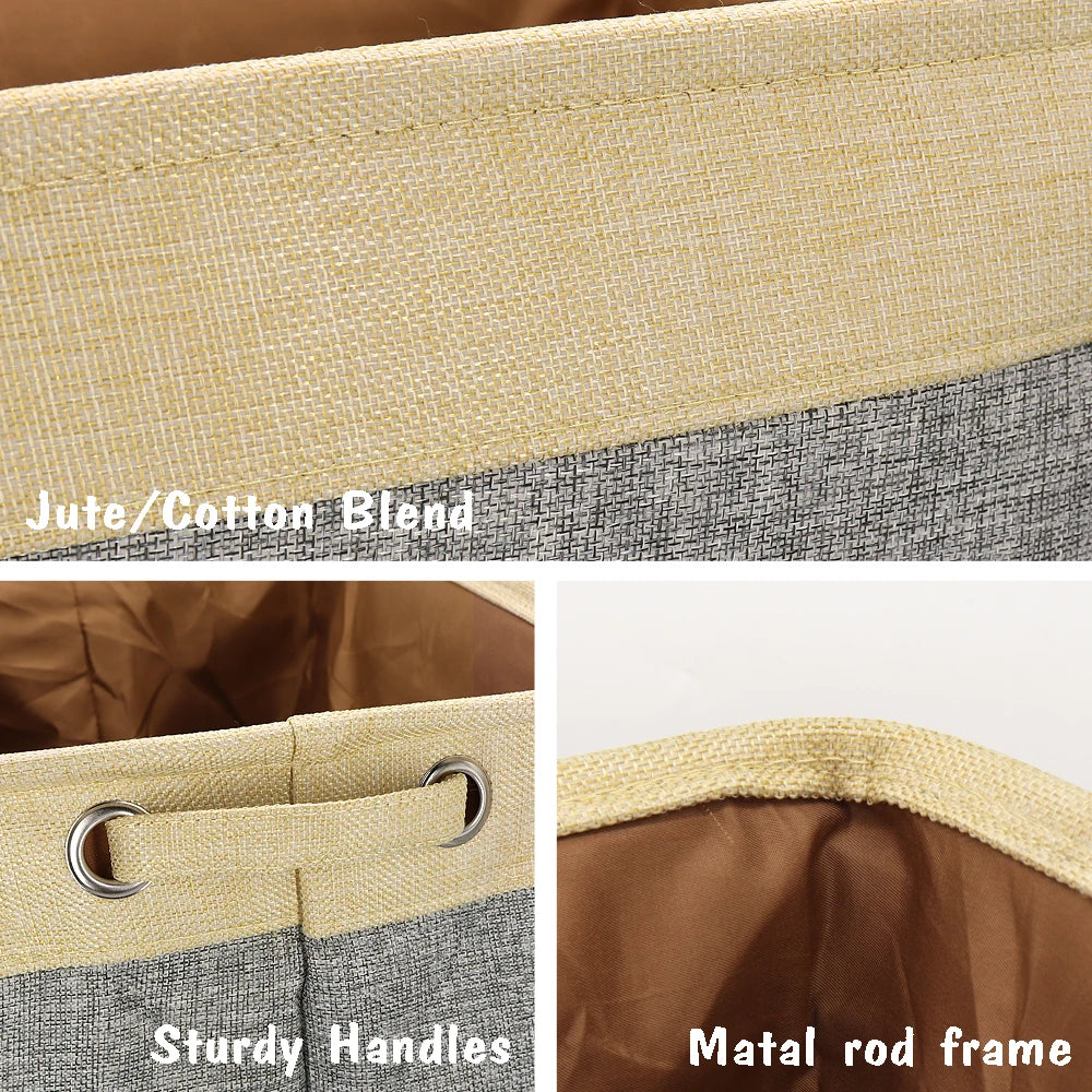 Personalized Foldable Canvas Pet Toy Storage Basket for Dog Accessories and Supplies.
