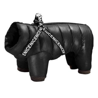 Winter Dog Jacket Jumpsuit – Super Warm Waterproof Coat for Small, Medium & Large Dogs, Perfect for French Bulldogs and Cold Weather Wear.