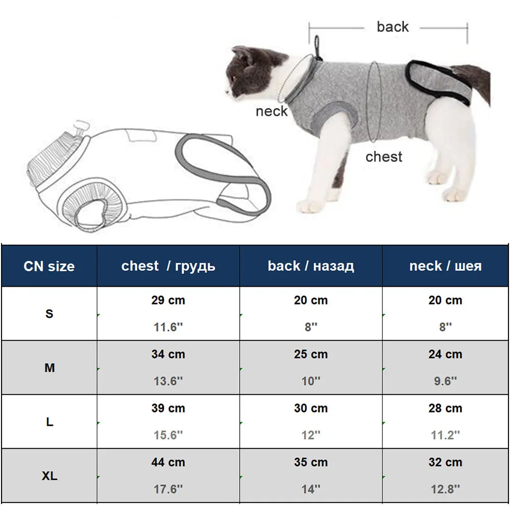 Pet Recovery Suit Vest – Protective Clothing for Dogs & Cats, E-Collar Alternative for Abdominal Wounds & Skin Condition Care.