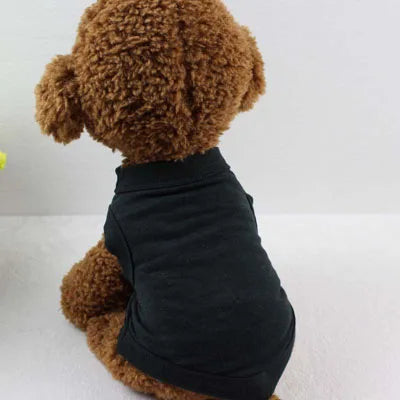 Blank Cotton Dog T-Shirt – Lightweight Summer Vest for Small, Medium & Large Dogs, Comfortable Pet Apparel Available in XS–3XL.