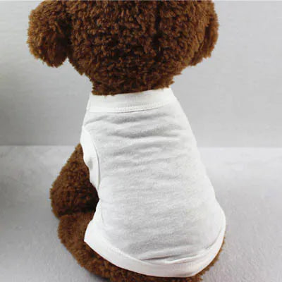 Blank Cotton Dog T-Shirt – Lightweight Summer Vest for Small, Medium & Large Dogs, Comfortable Pet Apparel Available in XS–3XL.