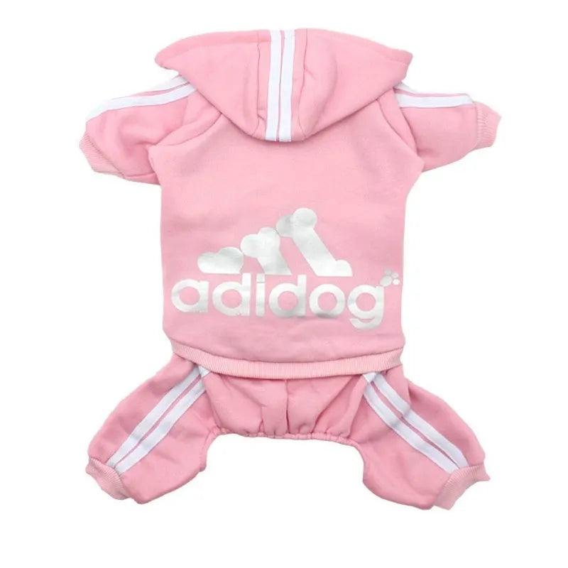 Dog Tracksuit Jumpsuit – Sporty Spring & Autumn Sweatshirt Outfit for Small Dogs, Comfortable Casual Pet Clothing.