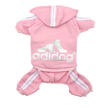 Dog Tracksuit Jumpsuit – Sporty Spring & Autumn Sweatshirt Outfit for Small Dogs, Comfortable Casual Pet Clothing.