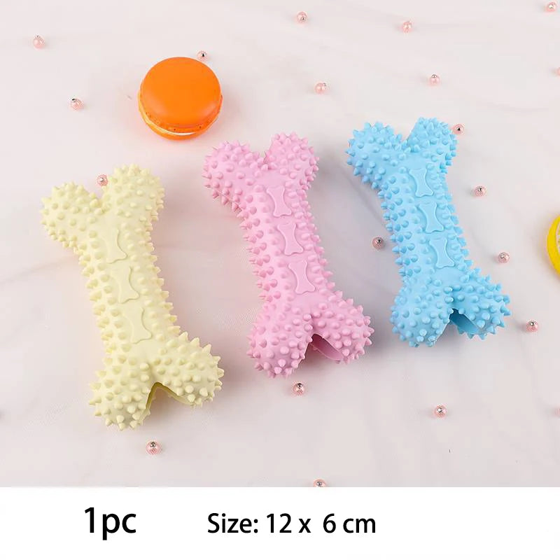 Interactive TPR Knot Dog Toy – Bite-Resistant Chew Toy for Small Dogs, Teeth Cleaning & Training Accessory.