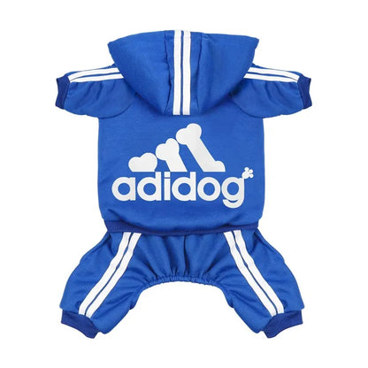Dog Tracksuit Jumpsuit – Sporty Spring & Autumn Sweatshirt Outfit for Small Dogs, Comfortable Casual Pet Clothing.