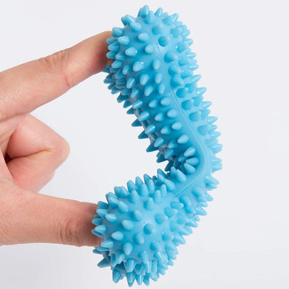 Interactive TPR Knot Dog Toy – Bite-Resistant Chew Toy for Small Dogs, Teeth Cleaning & Training Accessory.