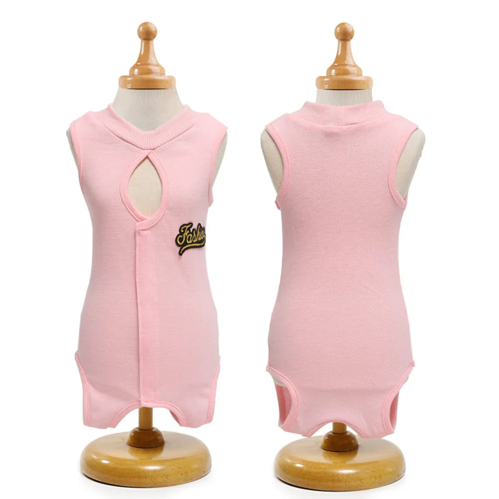 Pet Recovery Suit Vest – Protective Clothing for Dogs & Cats, E-Collar Alternative for Abdominal Wounds & Skin Condition Care.