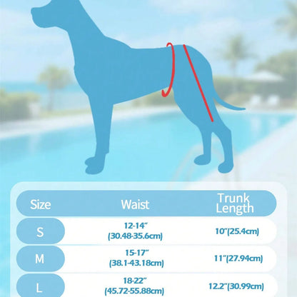 CuteBone Dog Swim Trunks – Quick-Dry UV Protection Swimsuit Shorts with Adjustable Waistband for Small & Medium Dogs, Beach & Pool Wear.