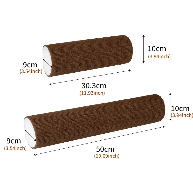 Self-Adhesive Cat Scratching Post – Wall-Mounted Space-Saving Scratch Board Cylinder, Wear-Resistant Cat Furniture for Indoor Use.