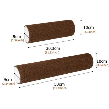 Self-Adhesive Cat Scratching Post – Wall-Mounted Space-Saving Scratch Board Cylinder, Wear-Resistant Cat Furniture for Indoor Use.