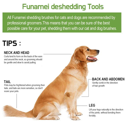 Pet Grooming Brush for Dogs & Cats – Hair Removal Comb with Gentle Massage Design for Shedding, Detangling & Everyday Grooming.