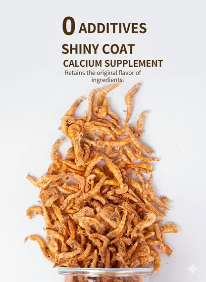 Premium Freeze-Dried Krill Cat Treats, Healthy & Nutritious Snacks for Dental Health and Daily Rewards.