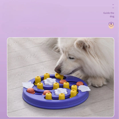 Interactive Dog Puzzle Toy – Slow Feeder Food Dispenser for Dogs & Cats, IQ Training Game with Non-Slip Design for Healthy Eating.