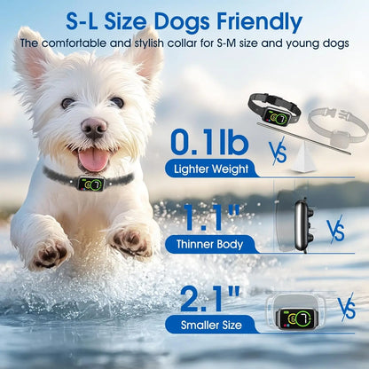 Smart Dog Bark Collar – Adjustable Anti-Barking Collar with Beep & Vibration Modes, 7 Sensitivity Levels for Small, Medium & Large Dogs.
