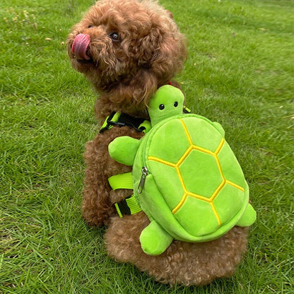 Turtle-Shaped Dog Backpack – Large Capacity Soft Pet Carrier Bag for Small Dogs, Portable Puppy Backpack with Adjustable Straps.