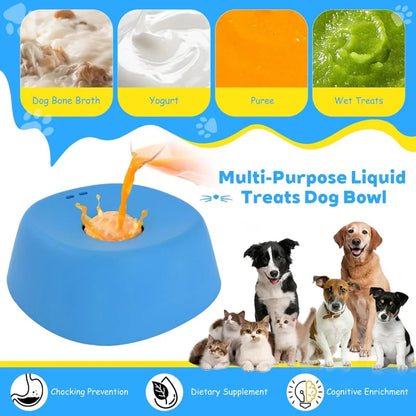 Anti-Choking Slow Feeder Dog Bowl – Non-Slip 3/4 Cup Lick Mat for Liquid Treats, Bone Broth & Yogurt, Interactive Pet Feeding Dish.