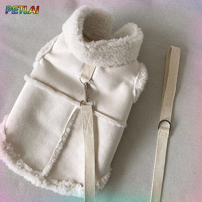 Luxury Dog Vest Jacket – Soft Designer Autumn & Winter Coat for Small to Medium Dogs, Cute Pet Clothing & Homewear Accessory.