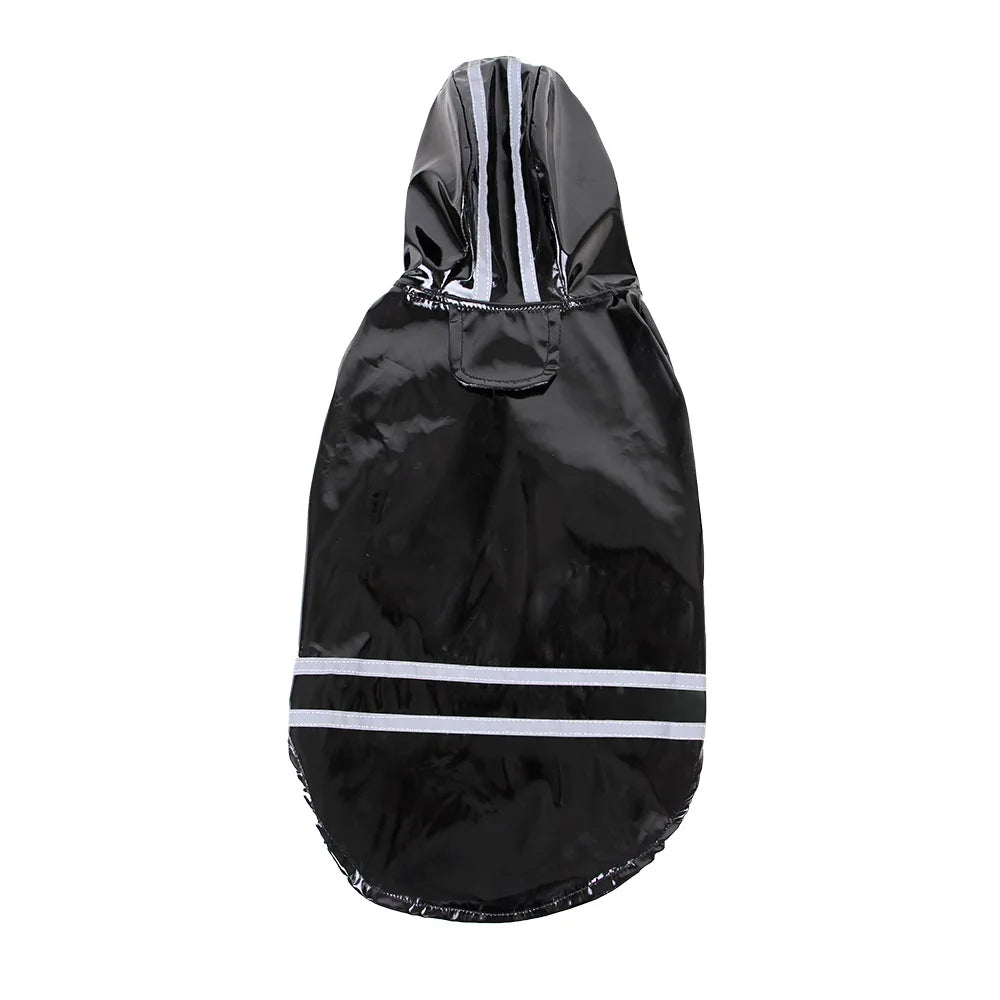 Summer Outdoor Pet Raincoat – Waterproof Hooded PU Jacket for Dogs & Cats, Lightweight Rainwear for Puppies, Sizes S-XL.