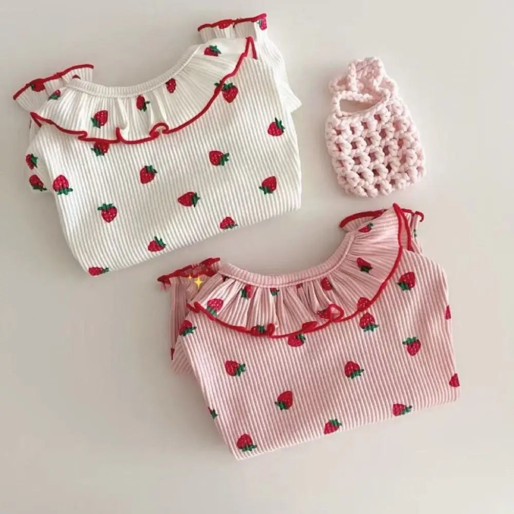 Cute Strawberry Pet Vest – Soft Breathable Dog & Cat Shirt for Puppies, Kittens & Small Pets.