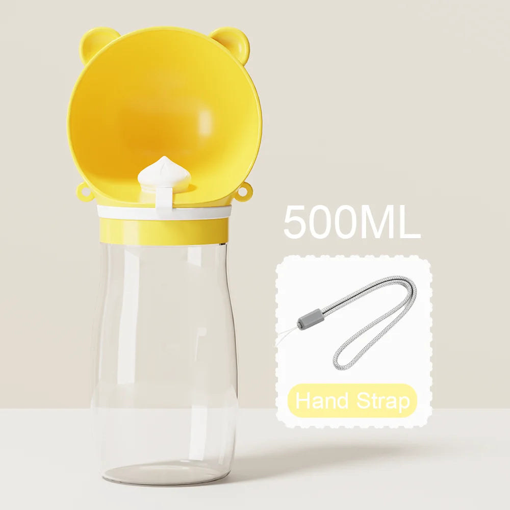 Portable Dog Water Bottle with Food Container – Leakproof Travel Feeder & Drinking Bowl for Dogs & Puppies, Outdoor Pet Supplies.