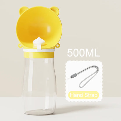Portable Dog Water Bottle with Food Container – Leakproof Travel Feeder & Drinking Bowl for Dogs & Puppies, Outdoor Pet Supplies.
