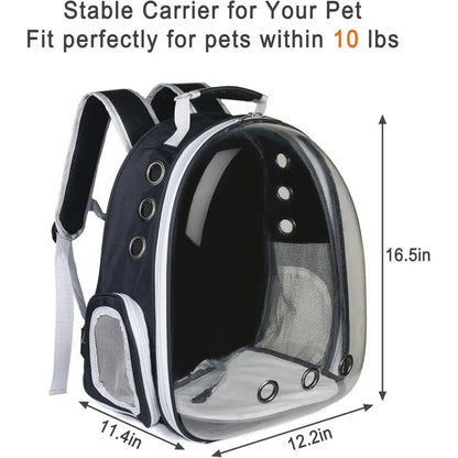 Expandable Pet Carrier Backpack – Holds Pets Up to 20 lbs (9.1 kg), Perfect for Cats & Small Dogs, Comfortable & Travel-Friendly Design.
