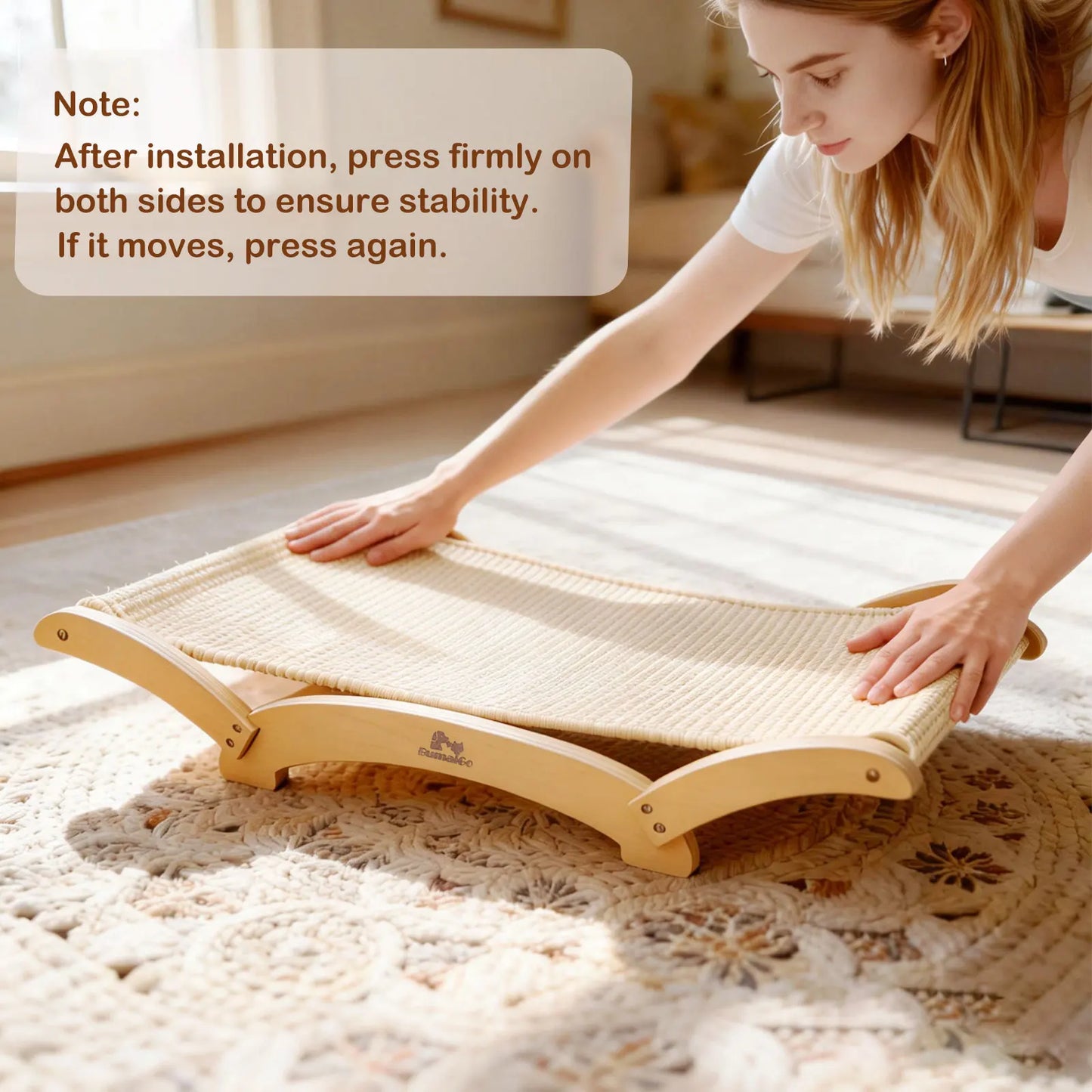 Sisal Cat Scratcher Bed – Durable Natural Cat Lounger & Sleeping Hammock Pad for Indoor Cats, Perfect for Scratching & Relaxing.