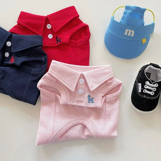 Pet Dog Polo Shirt – Soft Breathable Vest for Small & Medium Dogs, Stylish Summer Outfit for Yorkies, Chihuahuas & Puppies.