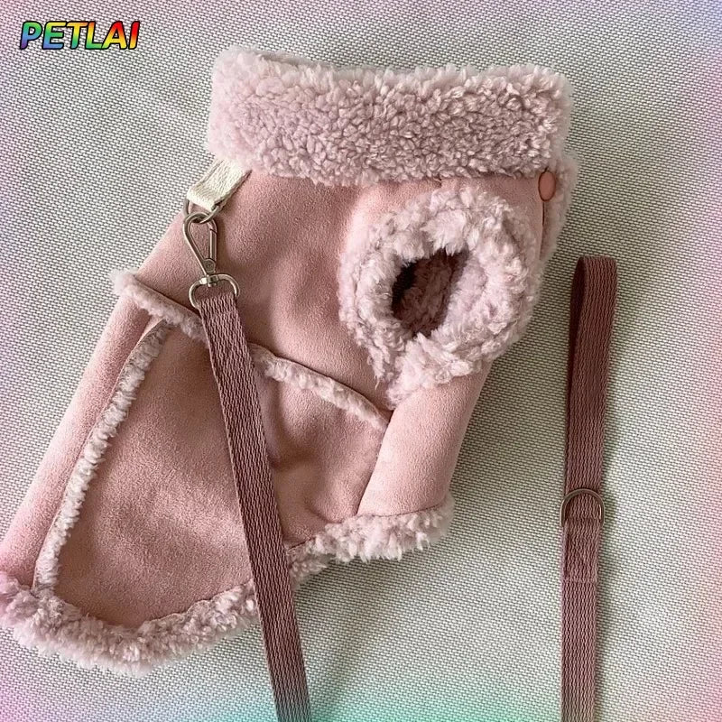 Luxury Dog Vest Jacket – Soft Designer Autumn & Winter Coat for Small to Medium Dogs, Cute Pet Clothing & Homewear Accessory.
