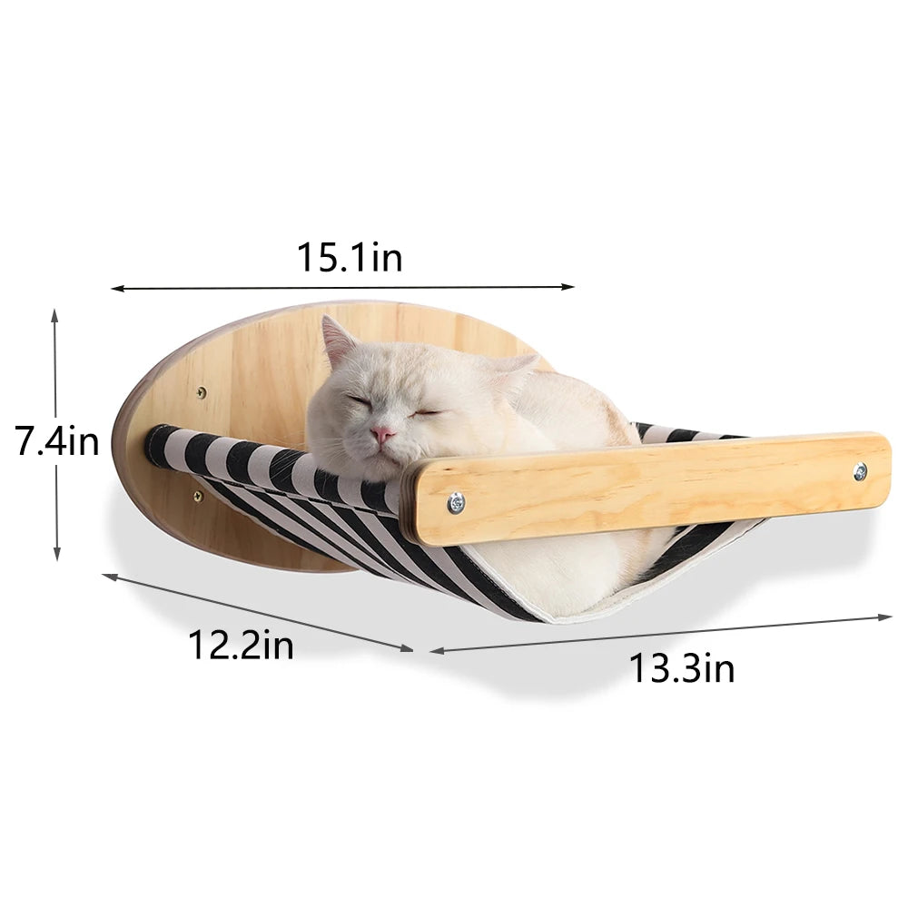 Wall-Mounted Cat Climbing Shelf – 4-Step Stairway with Sisal Scratching Post, Jumping Platforms & Cat Tree Furniture for Indoor Cats.
