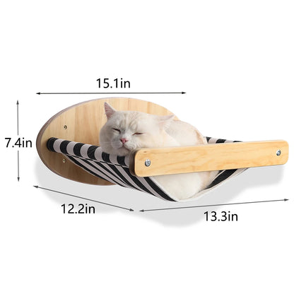 Wall-Mounted Cat Climbing Shelf – 4-Step Stairway with Sisal Scratching Post, Jumping Platforms & Cat Tree Furniture for Indoor Cats.