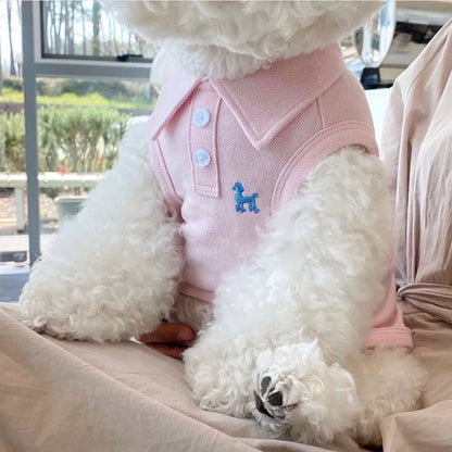 Pet Dog Polo Shirt – Soft Breathable Vest for Small & Medium Dogs, Stylish Summer Outfit for Yorkies, Chihuahuas & Puppies.